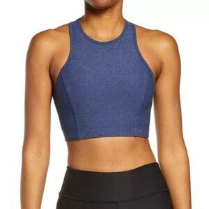 OUTDOOR VOICES Athena Activewear Crop Top Medium Heather Blue